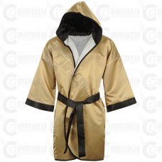 Satin Boxing Robe With Hood